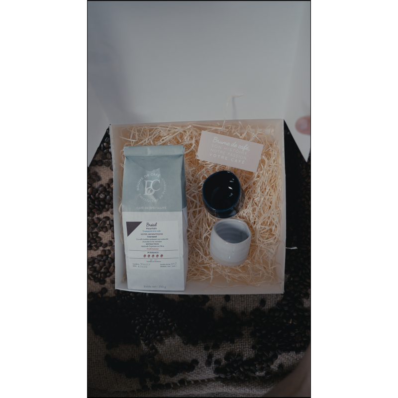 Coffret Café & Duo Tasses Espresso - Brume de Café