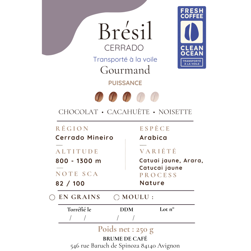 Café Brésil, Cerrado - Brume de Café