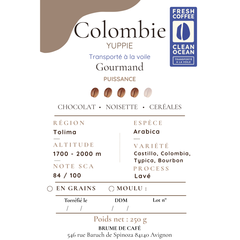 Café Colombie, Yuppie - Brume de Café