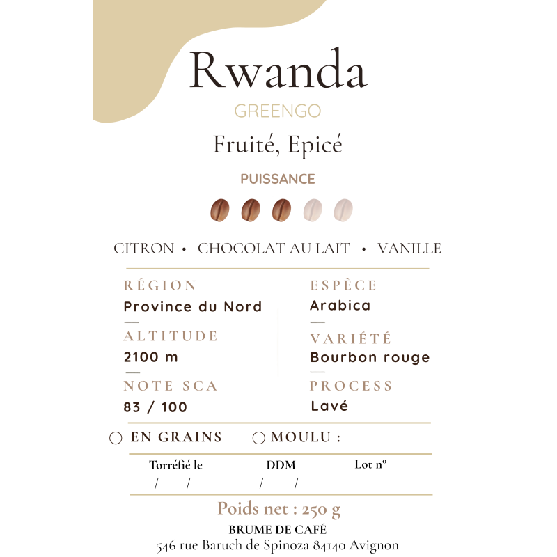 Rwanda Greengo - Brume de Café